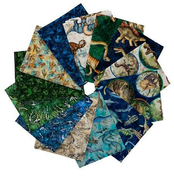 Savage Kingdom Fat Quarter Bundle Dinosaur Fabric - FATQU SVKG 3PKE - 13-pieces Precut - QT Fabrics Quilting Cotton Fabric