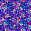 Image of Royale Packed Floral Purple quilting cotton fabric by Dan Morris for QT Fabrics. Features flowers on a purple background. Cute Little Fabric Shop.