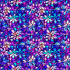 Image of Royale Packed Floral Purple quilting cotton fabric by Dan Morris for QT Fabrics. Features flowers on a purple background. Cute Little Fabric Shop.