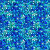 Image of Royale Packed Floral Blue quilting cotton fabric by Dan Morris for QT Fabrics. Features flowers on a blue background. Cute Little Fabric Shop.