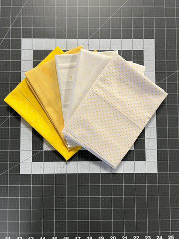2 Yard REMNANT BUNDLE Mix Yellow Basic Fabric - Riley Blake Designs - Polka Dot - Quilting Cotton Fabric
