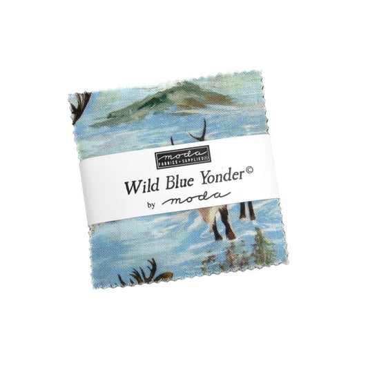 SALE Wild Blue Yonder Mini Charm Pack Nature Fabric - 33870MC - 42-piece Precut - Moda Fabrics Quilting Cotton Fabric