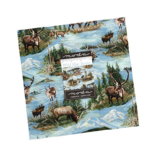 Wild Blue Yonder Layer Cake Nature Fabric - 33870LC - 42-piece Precut - Moda Fabric Quilting Cotton Fabric