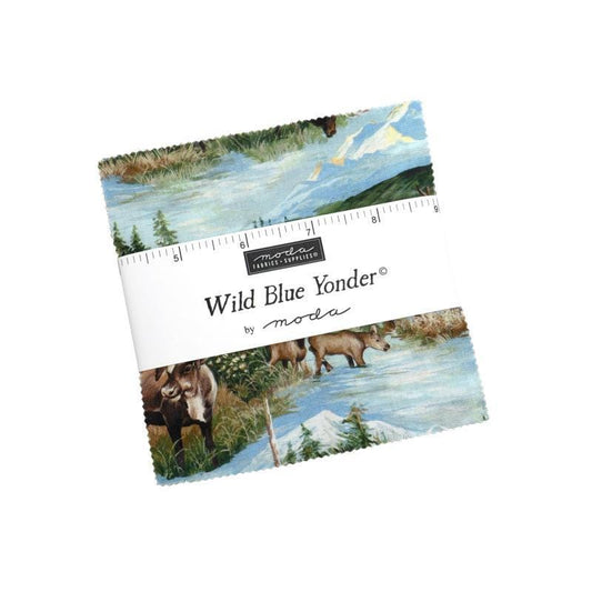 Wild Blue Yonder Charm Pack Nature Fabric - 33870PP - 42-piece Precut - Moda Fabrics Quilting Cotton Fabric