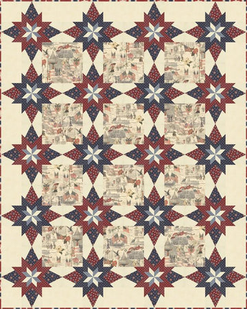 American 250 Years Quilt Kit Patriotic Fabric - KIT56180 - Moda Fabrics Quilting Cotton Fabric