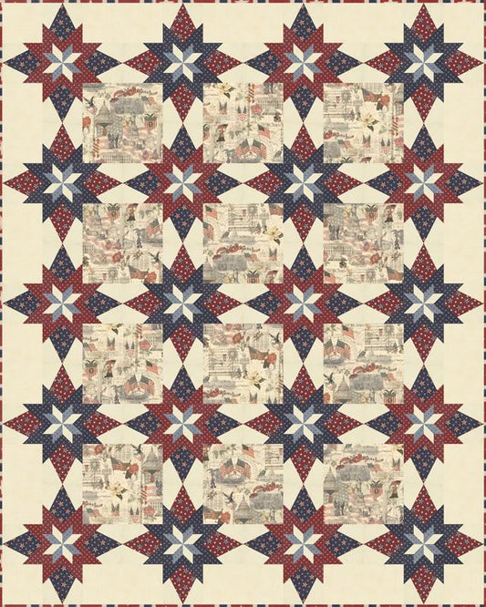 American 250 Years Quilt Kit Patriotic Fabric - KIT56180 - Moda Fabrics Quilting Cotton Fabric