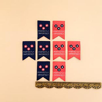 SALE Perfectly Imperfect Woven Labels - Minki Kim - Riley Blake Polyester Labels
