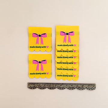 SALE Made Slowly 2 Woven Labels - Minki Kim - Riley Blake Polyester Labels
