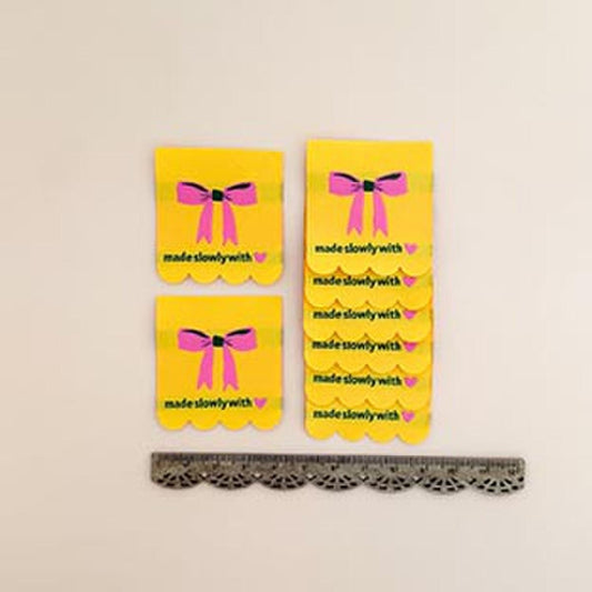 SALE Made Slowly 2 Woven Labels - Minki Kim - Riley Blake Polyester Labels