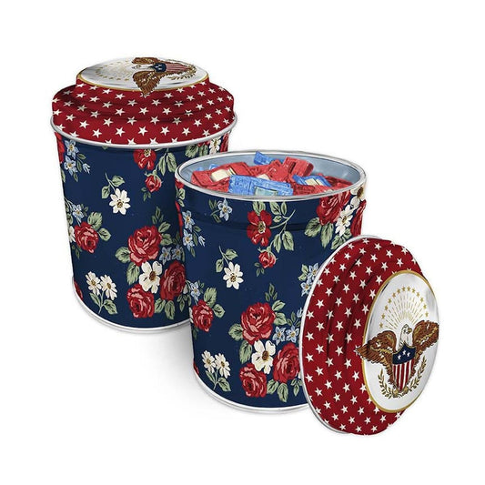 SALE Independence Quilty Clips Patriotic Fabric Clip - Riley Blake Enamel Clip Tin