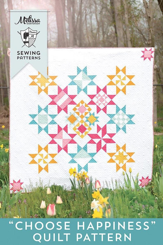Choose Happiness Quilt PATTERN Star Sampler Pattern - Riley Blake INSTRUCTIONS Only