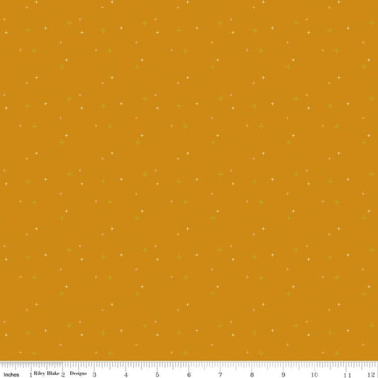 SALE Sparkler Butterscotch Orange SPARKLE Fabric - SC650 - Riley Blake Quilting Cotton Fabric