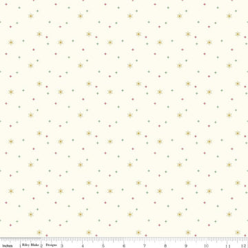 SALE Sparkler Snowflake Cotton Cream SPARKLE Fabric - SC652 - Riley Blake Quilting Cotton Fabric