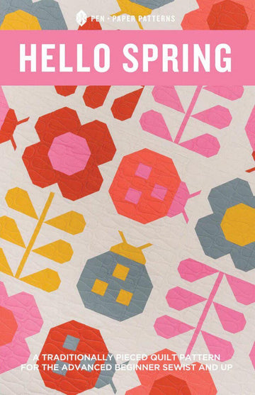 SALE Hello Spring Quilt PATTERN Floral Pattern - Riley Blake - INSTRUCTIONS Only