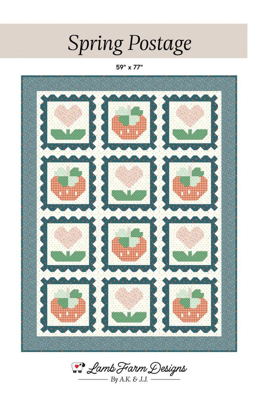 DEAL Spring Postage Quilt PATTERN Floral Pattern - Riley Blake - INSTRUCTIONS Only
