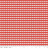 Image of Serendipity 2 Plaid Red quilting cotton fabric by Minki Kim for Riley Blake Designs. Features plaid on a red background. Cute Little Fabric Shop.