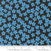 Image of True to Hue Petal Night Blue quilting cotton fabric by Alli K Design for Moda Fabrics. Features flowers on a blue background. Cute Little Fabric Shop.