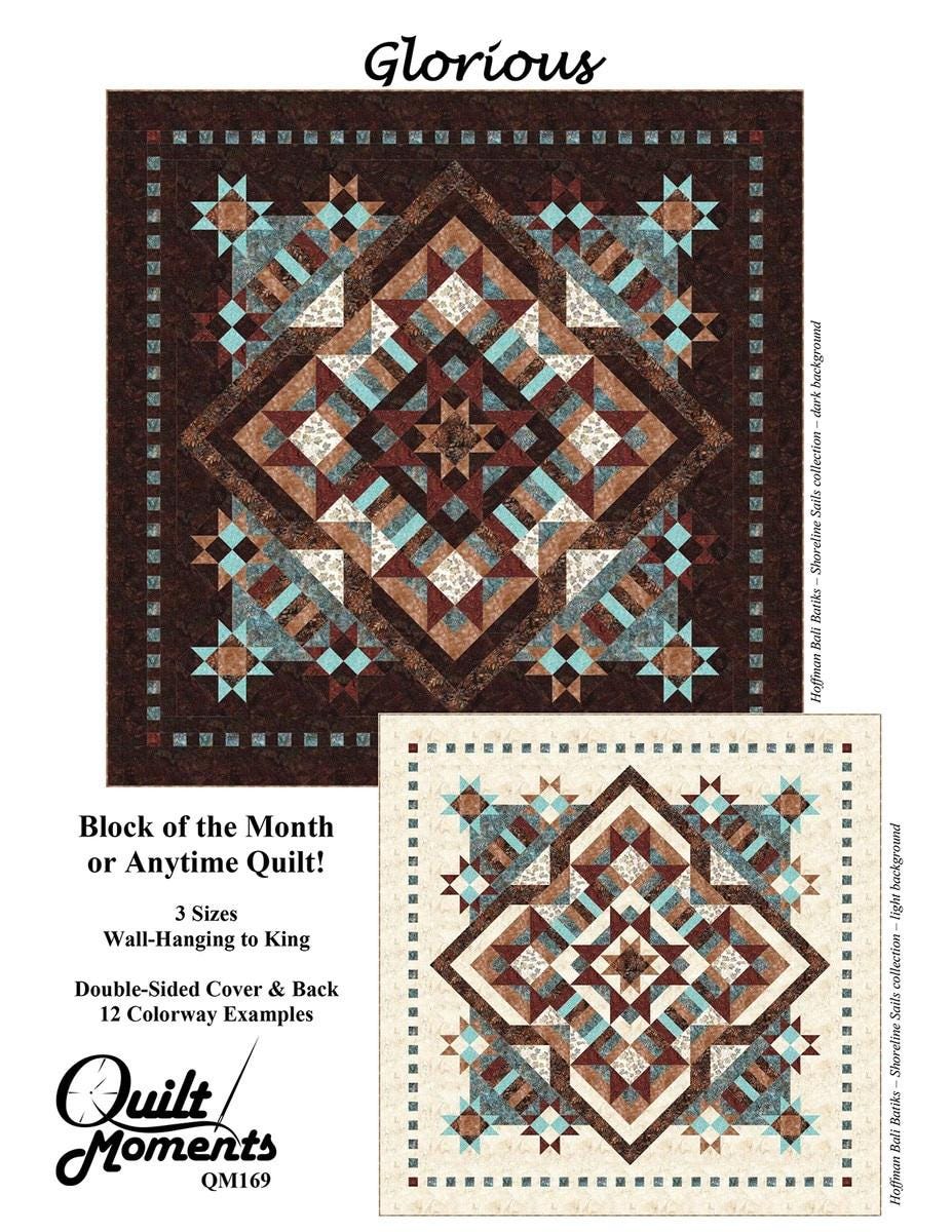 SALE Glorious Quilt PATTERN Geometric Pattern - Riley Blake INSTRUCTIO ...