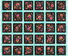 Fluttering Gardens Butterfly & Floral Patches Panel Light Turquoise Blue Floral Fabric - 31728 Q - QT Fabrics Quilting Cotton Fabric