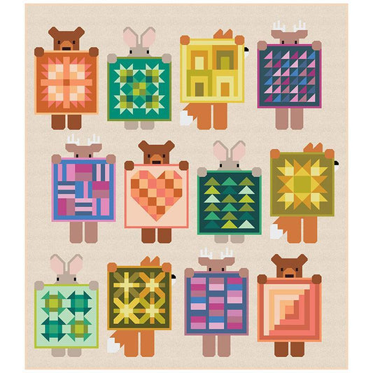 SALE Show and Tell Quilt Kit Solid Fabric - KIT9900E - Moda Fabrics Quilting Cotton Fabric