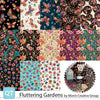 Fluttering Gardens 10" Stacker Floral Fabric - 10SQ FLGN 6PKJ - 42-piece Precut - QT Fabrics Quilting Cotton Fabric