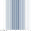 Image of Daybreak on the Prairie Track Stripe Blue quilting cotton fabric by Modern Prairie for Riley Blake Designs. Features stripes on a blue background. Cute Little Fabric Shop.