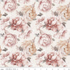 Image of Daybreak on the Prairie Peonies Cream quilting cotton fabric by Modern Prairie for Riley Blake Designs. Features flowers on a cream background. Cute Little Fabric Shop.