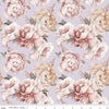 Image of Daybreak on the Prairie Peonies Purple quilting cotton fabric by Modern Prairie for Riley Blake Designs. Features flowers on a purple background. Cute Little Fabric Shop.