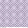 Image of Daybreak on the Prairie Geo Purple quilting cotton fabric by Modern Prairie for Riley Blake Designs. Features flowers on a purple background. Cute Little Fabric Shop.