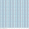 Image of Firework Fields Stars and Stripes Blue quilting cotton fabric by Gracey Larson for Riley Blake Designs. Features stripes on a blue background. Cute Little Fabric Shop.