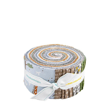 Leo & Savannah 2.5" Rolie Polie Zoo Fabric - RP-17540-40 - 40-pieces Precut - Riley Blake Quilting Cotton Fabric