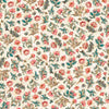 Image of Serenity Lotus Flower Toss Oatmeal quilting cotton fabric by Morris Creative Group for QT Fabrics. Features flowers on a cream background. Cute Little Fabric Shop