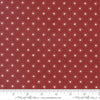 Image of America 250 Years Starbright Brave Crimson quilting cotton fabric by Deb Strain for Moda Fabrics. Features stars on a red background. Cute Little Fabric Shop.