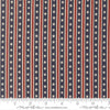 Image of America 250 Years Stars in Stripes Loyalty Blue quilting cotton fabric by Deb Strain for Moda Fabrics. Features stars and stripes on a blue background. Cute Little Fabric Shop.
