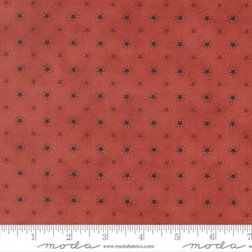 Image of America 250 Years Starbright Valor Red quilting cotton fabric by Deb Strain for Moda Fabrics. Features stars on a red background. Cute Little Fabric Shop.