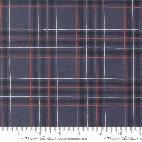 Image of America 250 Years Plaid Patriot Blue quilting cotton fabric by Deb Strain for Moda Fabrics. Features plaid on a blue background. Cute Little Fabric Shop.