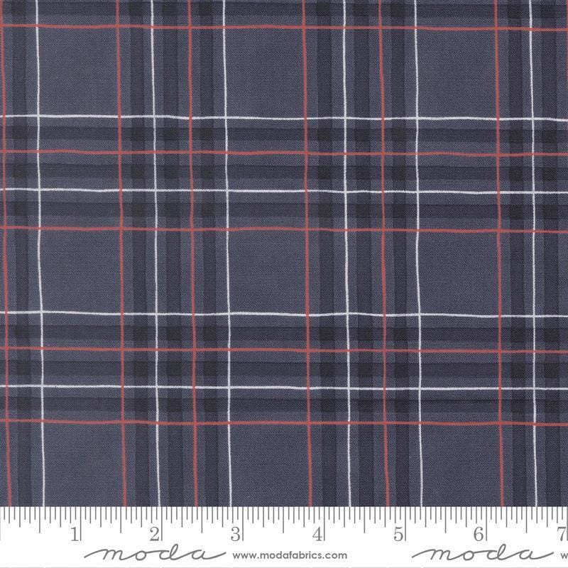 Image of America 250 Years Plaid Patriot Blue quilting cotton fabric by Deb Strain for Moda Fabrics. Features plaid on a blue background. Cute Little Fabric Shop.