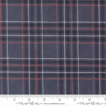 Image of America 250 Years Plaid Patriot Blue quilting cotton fabric by Deb Strain for Moda Fabrics. Features plaid on a blue background. Cute Little Fabric Shop.