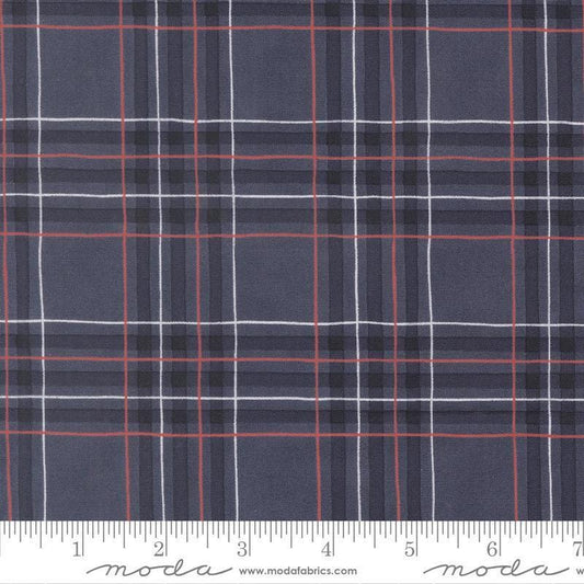 Image of America 250 Years Plaid Patriot Blue quilting cotton fabric by Deb Strain for Moda Fabrics. Features plaid on a blue background. Cute Little Fabric Shop.
