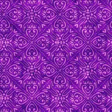 Creepin' It Real Scroll Medallion Purple Fabric - 30392 - QT Fabrics - Quilting Cotton Fabric