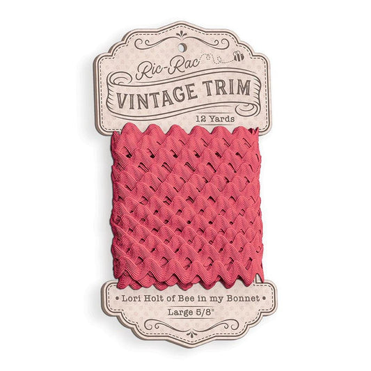 SALE Vintage Trim Large on Spool Tea Rose Pink Polyester Trim - Riley Blake 5/8" Polyester Trim