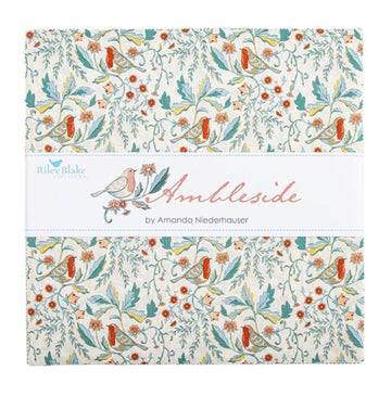 SALE Ambleside 10" Stacker Floral Fabric - 10-17110-42 - 42-piece Precut - Riley Blake Quilting Cotton Fabric