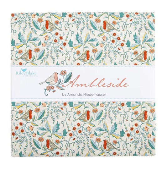 Ambleside 10" Stacker Floral Fabric - 10-17110-42 - 42-piece Precut - Riley Blake Quilting Cotton Fabric