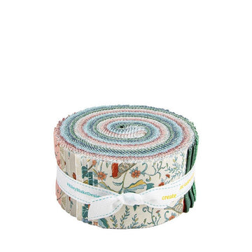 Ambleside Rolie Polie Floral Fabric - RP-17110-40 - 40-piece Precut - Riley Blake Quilting Cotton Fabric
