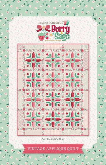 SALE Lori Holt Vintage Applique Quilt PATTERN Floral Pattern - Riley Blake INSTRUCTIONS Only