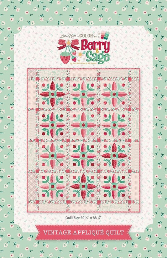 SALE Lori Holt Vintage Applique Quilt PATTERN Floral Pattern - Riley Blake INSTRUCTIONS Only