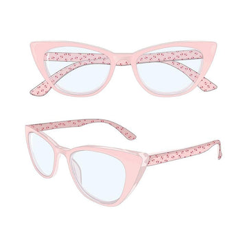 SALE Lori Holt +2.50 Stitchy Readers Pink Cherry Glasses - ST-48377 - Riley Blake Reading Glasses
