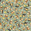 Image of Buzz, Buzz, Buzz Bears & Honey Sage quilting cotton fabric by Morris Creative Group for QT Fabrics. Features bears on a green background. Cute Little Fabric Shop.