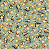 Image of Buzz, Buzz, Buzz Bears & Honey Sage quilting cotton fabric by Morris Creative Group for QT Fabrics. Features bears on a green background. Cute Little Fabric Shop.