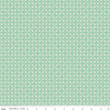 Image of Berry & Sage Vintage Sage quilting cotton fabric by Lori Holt for Riley Blake Designs. Features flowers on a green background. Cute Little Fabric Shop.